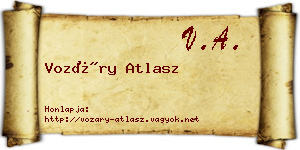 Vozáry Atlasz névjegykártya